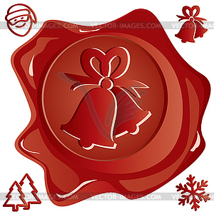 New Years postal wax - vector image