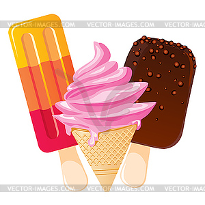 Ice cream set - vector clipart