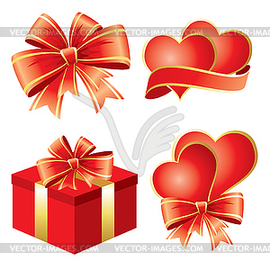 Symbols for Valentine Day - vector clipart