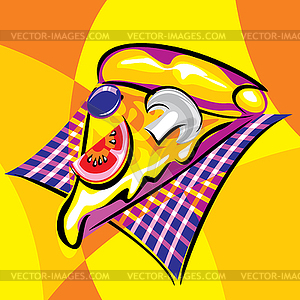 Slices of pizza - vector image