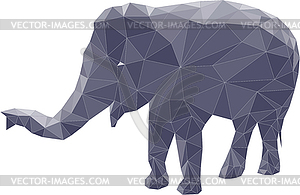 Polygon elephant - vector clip art