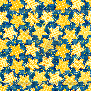 Children seamless pattern with stars - vector image