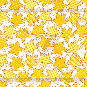 Children seamless pattern with stars - vector clipart