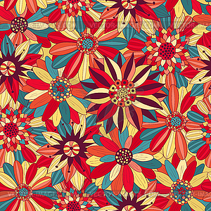 Beautiful bright flowers  - vector clip art