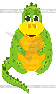 Small cartoon dragon  - vector clip art