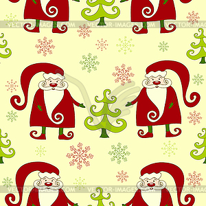 Yellow seamles christmas pattern  - vector clipart