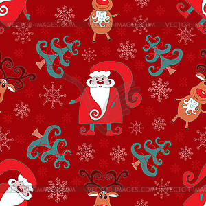 Red seamless christmas pattern  - vector EPS clipart