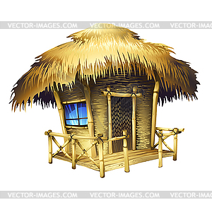 Tropical bungalow  - vector clipart