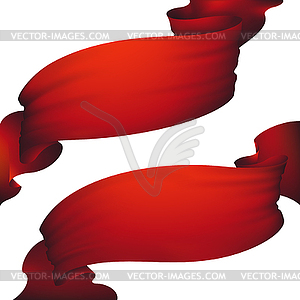 Red ribbon banner ,vector set - vector clipart
