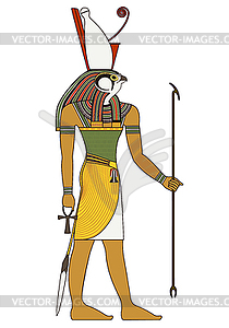 Isolated figure of ancient egypt god - vector image