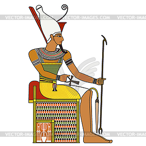 Pharaoh,isolated figure of ancient egypt pharaoh - stock vector clipart