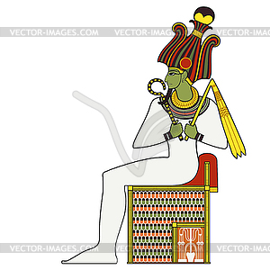 Osiris ,isolated figure of ancient egypt god - vector image