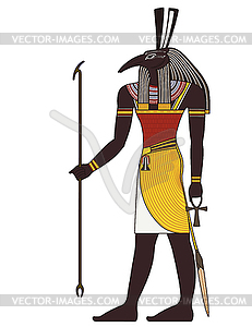 Seth , egyptian ancient symbol, isolated figure of anci - vector image