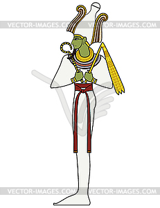 Осирис, древнего Египта символ, изолированных фигура - иллюстрация в векторе