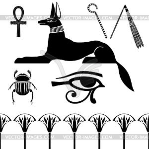 Egyptian ancient symbol, isolated figure of ancient egy - vector clipart