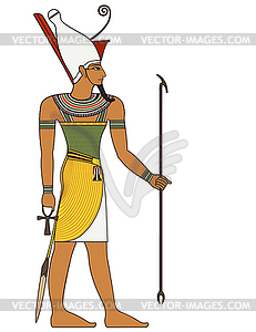 Pharaoh , egyptian ancient symbol, isolated figure of a - royalty-free vector clipart