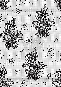 Seamless background black lace - vector clip art