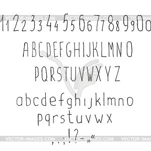 Stylized Latin alphabet - vector clip art