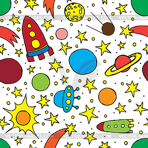 Space background - vector clip art