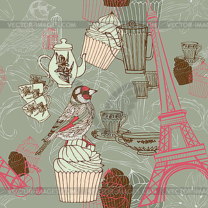 Seamless pattern in vintage style - vector image