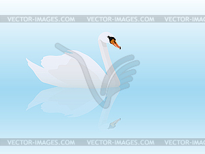Белый лебедь - векторный дизайн