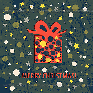 Vintage Christmas and Happy New Year holiday - vector image