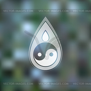 Logo design template. Abstract blue water drop - vector image