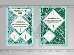 Abstract hipster Brochure Flyer design template wit - stock vector clipart