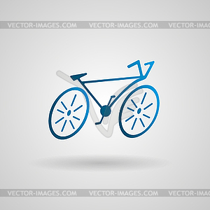 Logo design template. Silhouette of bicycle in - royalty-free vector image