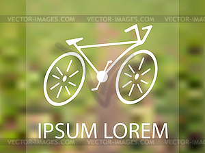 Logo design template. Silhouette of bicycle. on - vector clip art