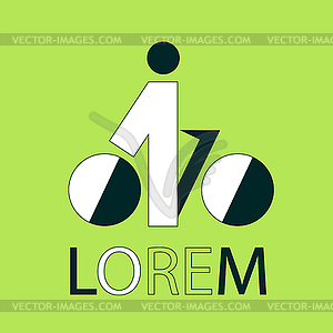 Logo design template. Abstract stylized racing - vector image