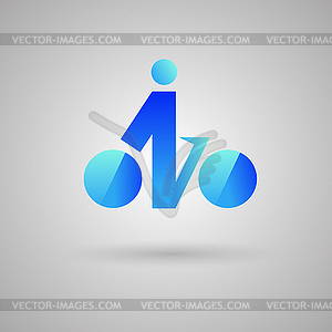 Logo design template. Abstract slylized racing - vector image