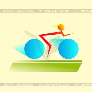 Logo design template. Silhouette of racing - vector clipart