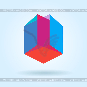 Cube technology abstract logo template. Design - vector clip art