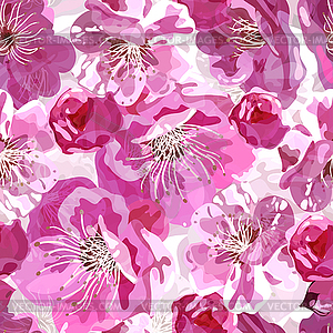 Sakura seamless pattern - vector clip art