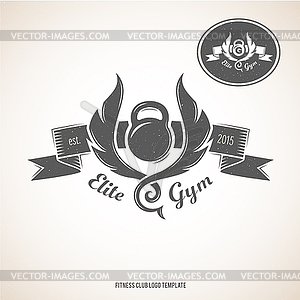 Fitness club logo template - vector clipart