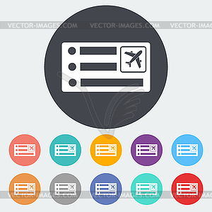 Air ticket - vector clipart