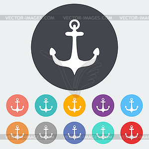 Anchor single icon - vector clipart