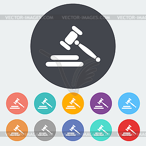 Auction flat icon - vector clipart / vector image