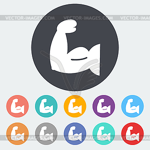 Icon of bodybuilding - vector image