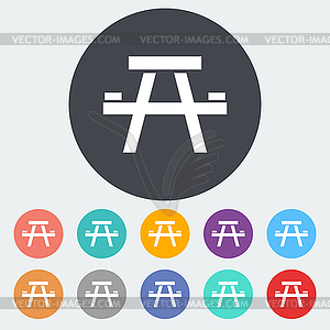 Camping table - vector clip art