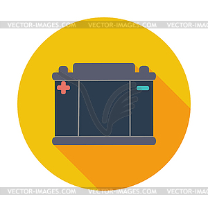 Battery flat icon - vector clipart