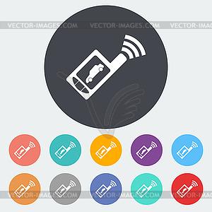 Car remote control flat icon - vector image