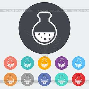 Chemisty flat icon - vector clip art