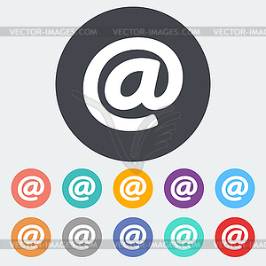 Email single icon - vector image