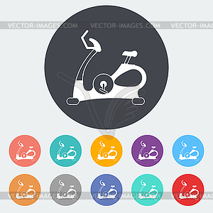 Icon exercise bicycle - vector clipart