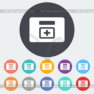 First aid kits icon - vector clipart / vector image