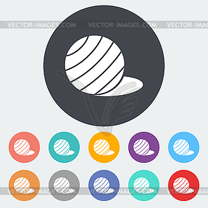 Fittball single icon - vector clipart