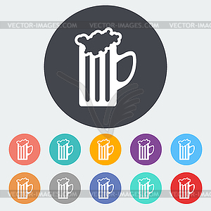 Beer flat icon - vector clipart