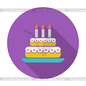 Торт Иконка - векторизованное изображение клипарта